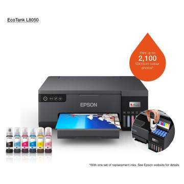 Imprimante Photo Epson L8050 – A4, 6 Couleurs, Wi-Fi, Impression Sans Bordure, Ultra Haute Qualité