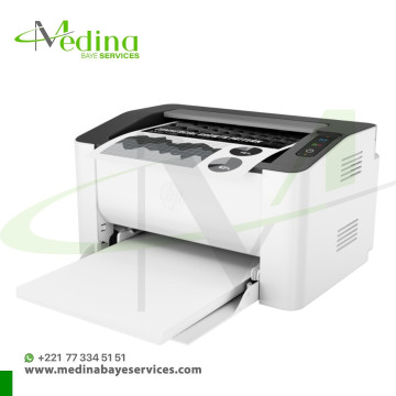 Imprimante laser HP 107W Wi-Fi Monochrome - Compacte, rapide et économique pour la maison ou le bureau