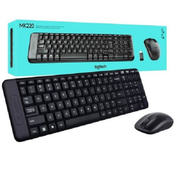 Clavier et souris sans fil Logitech MK220 Français AZERTY Noir – Compact, fiable et longue autonomie