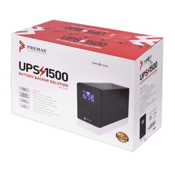 Onduleur Premax 1500VA PM-UPS1500 – Alimentation de Secours avec AVR pour PC et Équipements