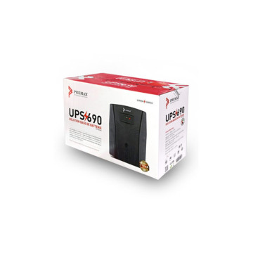 Onduleur Premax 690VA PM-UPS690 – Protection Électrique Fiable avec AVR pour PC et Équipements