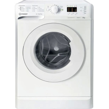 Lave-linge Indesit MTWA 91284 WFR – 9 kg, Chargement Frontal, 1200 tr/min, Programmes Rapides & Push&Wash