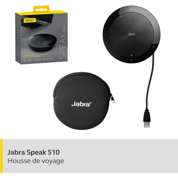Enceinte Portable Bluetooth Jabra Speak 510 – Audio HD, Micro 360°, 15h d’autonomie