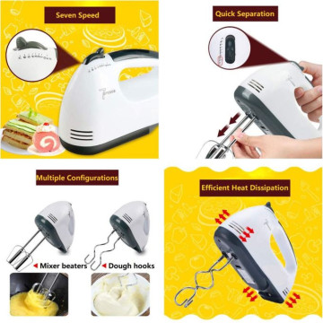 Batteur portatif Scarlett HE-133 – 100W, 7 vitesses – Mélangeur multifonction rapide et compact