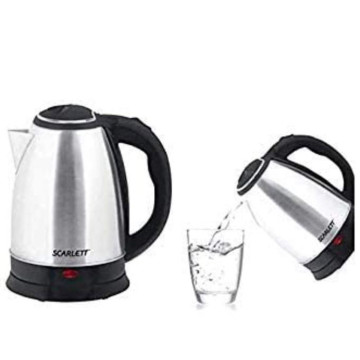 Bouilloire électrique Scarlett SC-20A – 2 L, 1500 W, inox, arrêt automatique, design compact et sécurisé