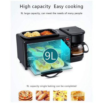 Machine à petit-déjeuner électrique 3 en 1 Silver Crest SC-206 – Cafetière, Mini Four & Plaque de Cuisson