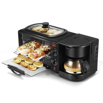 Machine à petit-déjeuner électrique 3 en 1 Silver Crest SC-206 – Cafetière, Mini Four & Plaque de Cuisson