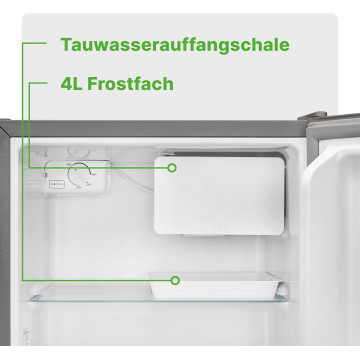 Réfrigérateur Bomann 50L KB 340.1 - Encastrable, 1 Porte, Inox, Compact