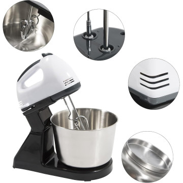 Batteuse Électrique sur Socle Inox 100W – 7 Vitesses Réglables pour Pâtisserie, Crèmes, Pâtes & Gâteaux