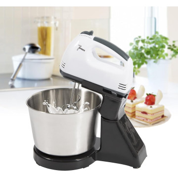 Batteuse Électrique sur Socle Inox 100W – 7 Vitesses Réglables pour Pâtisserie, Crèmes, Pâtes & Gâteaux