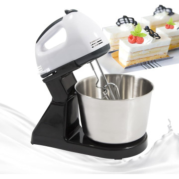 Batteuse Électrique sur Socle Inox 100W – 7 Vitesses Réglables pour Pâtisserie, Crèmes, Pâtes & Gâteaux