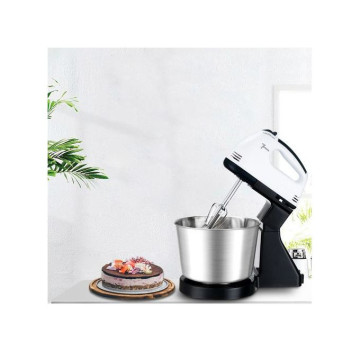 Batteuse Électrique sur Socle Inox 100W – 7 Vitesses Réglables pour Pâtisserie, Crèmes, Pâtes & Gâteaux