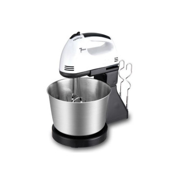 Batteuse Électrique sur Socle Inox 100W – 7 Vitesses Réglables pour Pâtisserie, Crèmes, Pâtes & Gâteaux