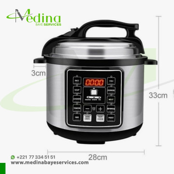 Autocuiseur électrique SilverCrest 8 Litres CFXB80 - Multifonction, Grande capacité, Inox, Cuisson rapide