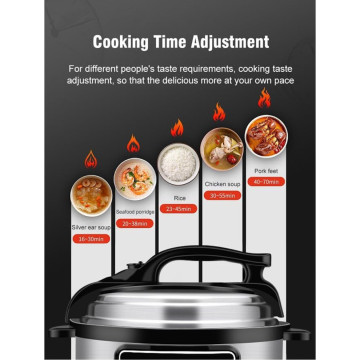 Autocuiseur électrique SilverCrest 8 Litres CFXB80 - Multifonction, Grande capacité, Inox, Cuisson rapide