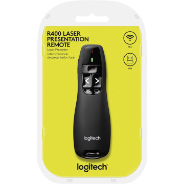 Pointeur Laser Logitech R400 – Présentateur Sans Fil Professionnel | 15 m de Portée