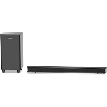 Barre de son Bluetooth Philips HTL8162 sans fil – Son puissant 2.1, Dolby Digital, caisson basses intégré