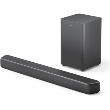 Barre de son Bluetooth Philips HTL8162 sans fil – Son puissant 2.1, Dolby Digital, caisson basses intégré