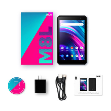 Tablette Android BLU M8L | 32 Go, Écran 8", Couleur Noir