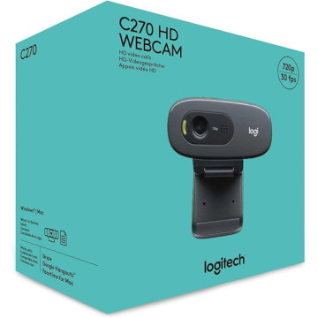 Webcam Logitech C270 3MP | HD 720p, USB 2.0, Micro Intégré