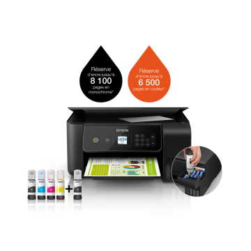 Imprimante Multifonction Couleur Epson EcoTank L3160 / Wi-Fi – Impression Économique et Connectée