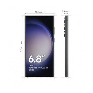 Samsung Galaxy S23 Ultra SM-S918B Noir – 8 Go RAM, 256 Go, Smartphone Haut de Gamme