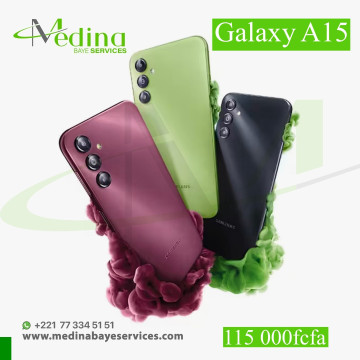 Samsung Galaxy A15 – 6.5", 128 Go de stockage, 4 Go de RAM