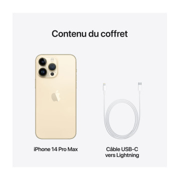 Apple iPhone 14 Pro Max – 256 Go, écran Super Retina XDR