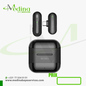 Microphone sans fil portable WiWU Wi-WM002 | Audio clair et professionnel