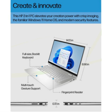 Ordinateur Portable HP ENVY x360 15-ES2050 | Intel i5-1240P, 16 Go RAM, 512 Go SSD, Écran Tactile 15,6" Full HD