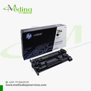 Cartouche HP 26A toner LaserJet noir authentique (CF226A) – Rendement 3 100 pages