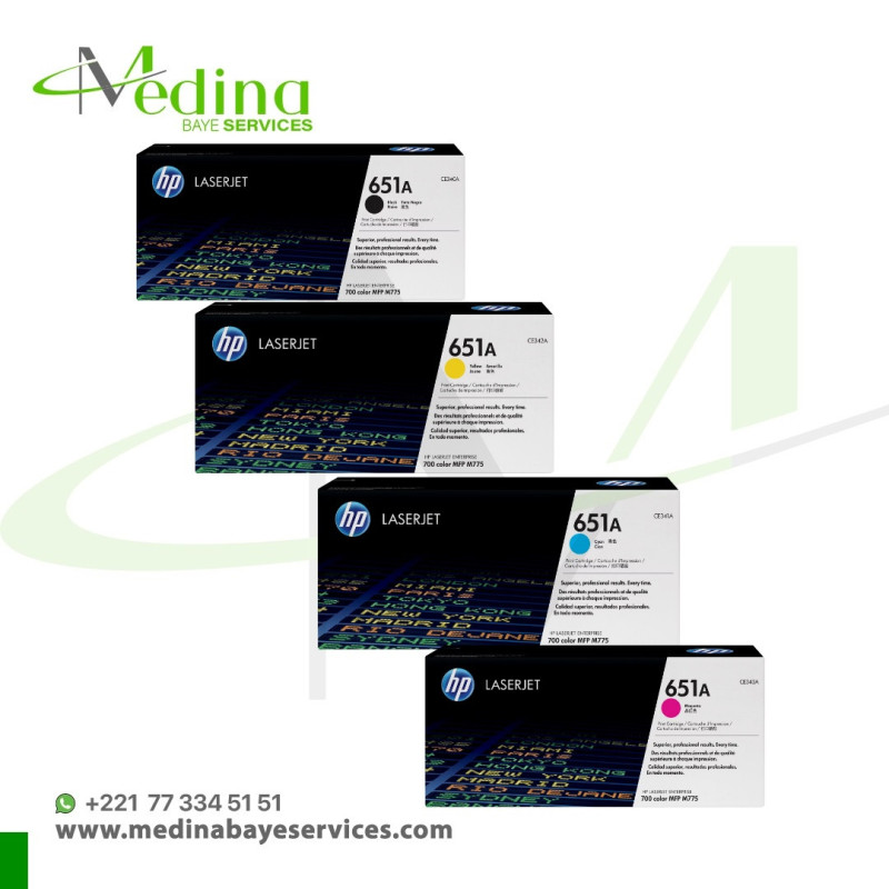 Cartouche HP 651A LaserJet authentique – Noir – Rendement élevé – Qualité professionnelle